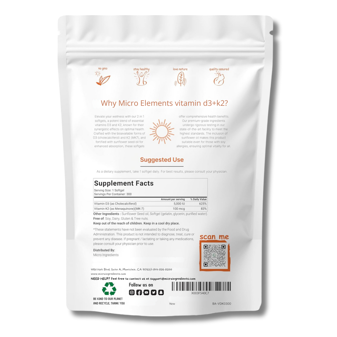 Vitamin D3 + K2 - Supports Wellness